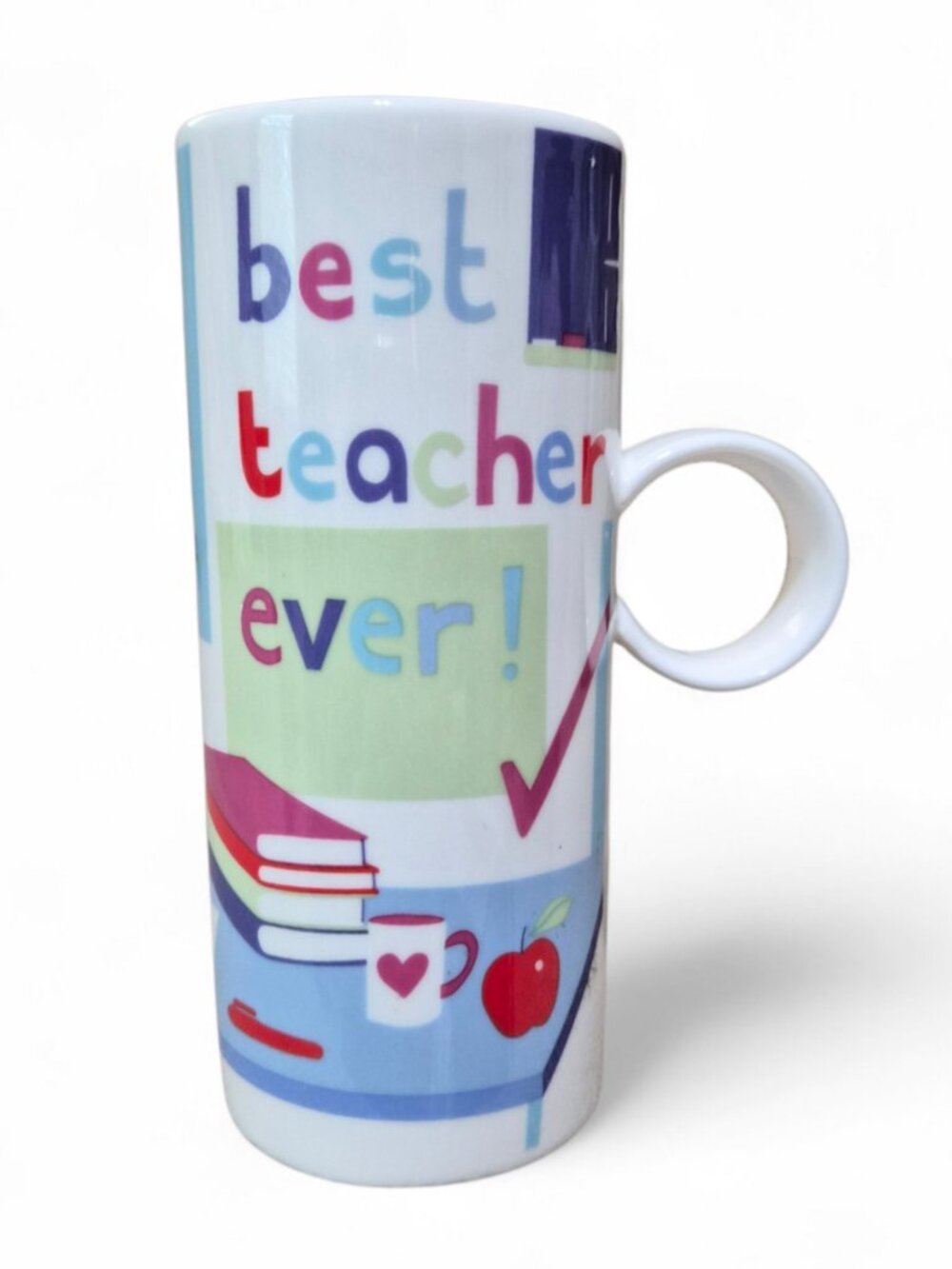 Ceramic Coffee Mug 8oz Best Teacher Ever - My Teacher Is Cool - Fine Bone China